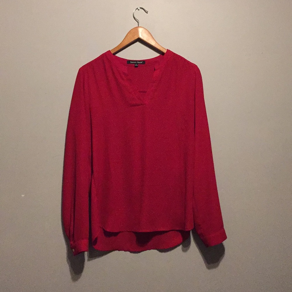 Red blouse